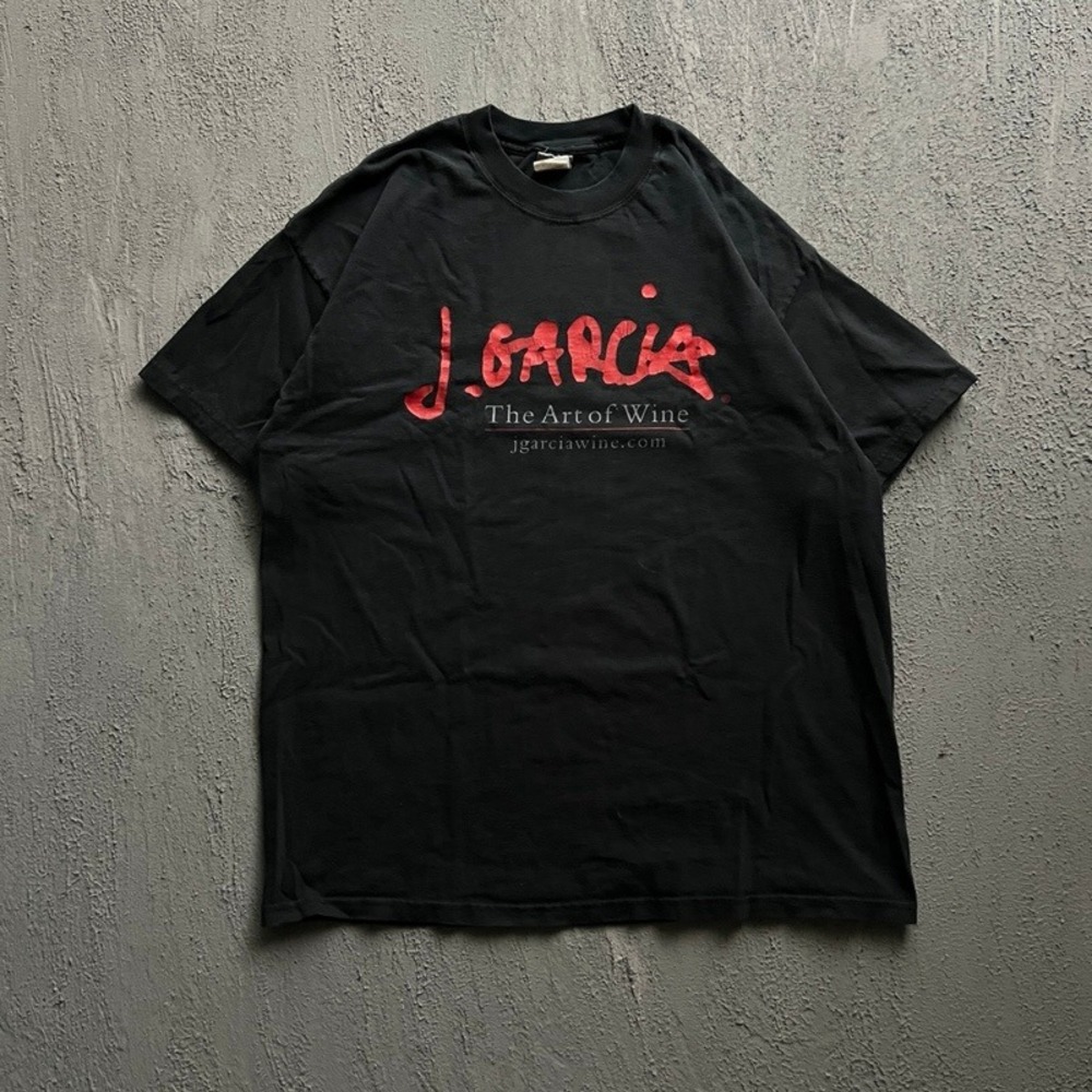 Vintage Jerry Garcia Shirt XL Black 2000s The Art of Wine Grateful‎ Dead
